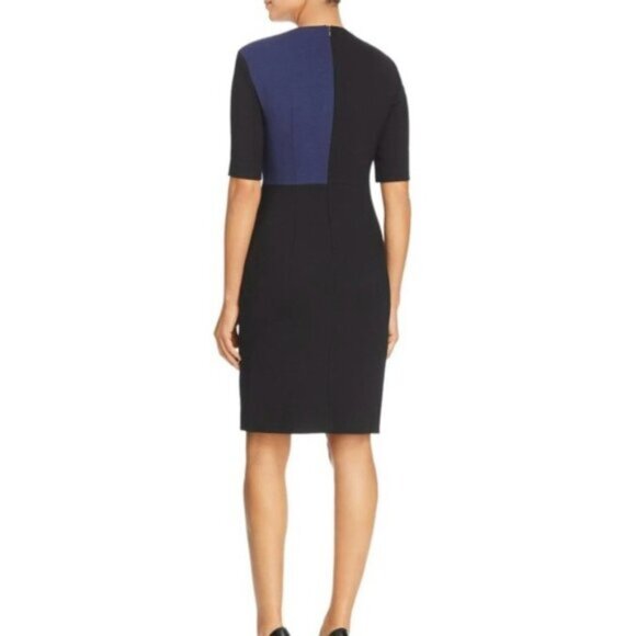Hugo Boss Colorblock Knee Length Sheath Dress - Picture 3 of 16